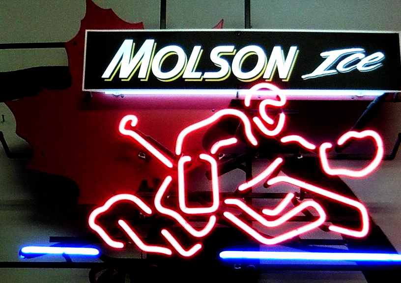 Molson Ice Goalie Neon Sign